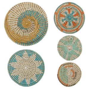 Kit de Décoration de Ranch en Macramé, Décoration Africaine Bohème, Tentures Murales Mexicaines, Paniers Muraux, Motifs Muraux Orientaux, Art <span class=keywords><strong>Mural</strong></span> Doré - Product Image 1