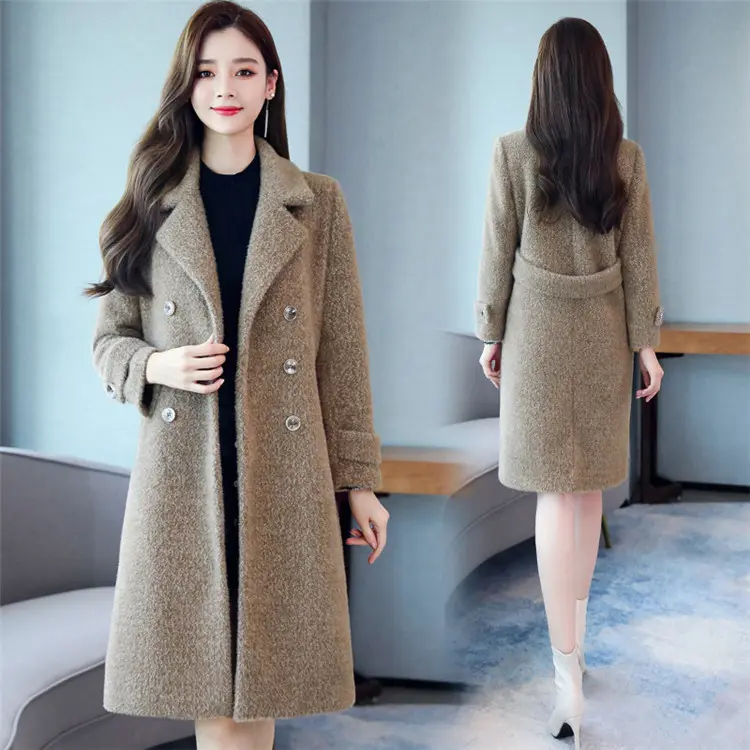 YQ128 여성 우아한 고귀한 겨울 패션 느슨한 따뜻한 두꺼운 사랑스러운 여자 모피 코트