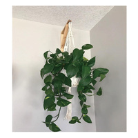 Lot de 2 étagères murales en bois avec supports solides, kit de suspension pour lampe, vis incluses