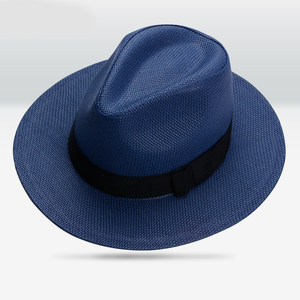 <span class=keywords><strong>Sombrero</strong></span> Panamá Unisex de Paja para Primavera Verano, Estilo Jazz, Protección Solar para Viajes, Pesca, Casual, Aire Libre - Product Image 2