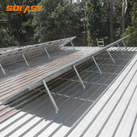 Système de montage solaire professionnel en aluminium pour toit plat, trépied inclinable à angle réglable, support de panneau solaire facile à installer, haute performance