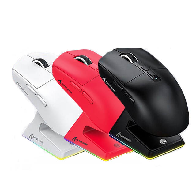 Attack Shark X6 3-mode Lightweight PAW3395 E-sports Rechargeable RGB Wireless Mouse for Computer Gamers