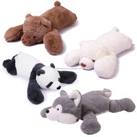 Jouets en peluche créatifs chauffables au micro-ondes pour enfants, animaux sensoriels lestés : chiot, ours, panda
