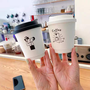 Tapa de vaso de papel de <span class=keywords><strong>caf</strong></span>é blanco de plástico PS desechable ecológico al por mayor para bebidas calientes, té, jugo, té de la leche, agujero para beber - Product Image 2