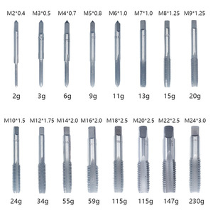 Machos de roscar manuales de acero aleado, de pulgada, con estría recta, vástago cuadrado, acabado brillante, para acero, 2 piezas por juego - Product Image 3