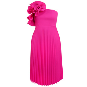 Vestido midi largo tejido sin mangas para mujer, sexy, casual, de verano, con logo frontal y cintura natural, ideal para bodas y fiestas. - Product Image 3