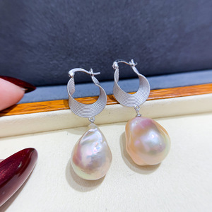 ตัวเรือนต่างหูเงินแท้ S925 สำหรับทำเครื่องประดับมุก DIY รองรับมุกทรงกลมขนาด 9-17 มม. เครื่องประดับแฟชั่น 22036 - Product Image 2