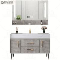 Buildgres Armoire de salle de bain élégante Rangement Ss Armoire de salle de bain Vanité de salle de bain