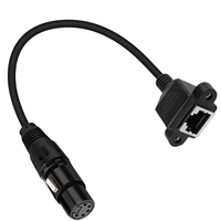 Câble adaptateur XLR 5 broches RJ45 - Adaptateur convertisseur XLR 5 broches femelle vers RJ45 femelle DMX (30 cm/12 pouces)