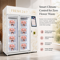 Distributeur automatique de fleurs fraîches haut de gamme à contrôle de température intelligent, personnalisable, avec 8 casiers visibles