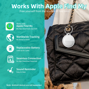 Portable Wireless Smart GPS Navigation Key Finder Car Pet Locator <b>Device</b> with Anti-Loss Feature Plastic Air Tag for IOS Users - Product Image 3