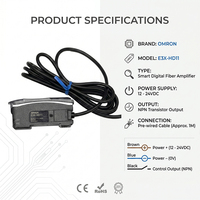 Amplificateur de fibre numérique intelligent E3X-HD11, sortie NPN, câble de 2 m, DC12-24V, 4 modes de vitesse, amplificateur de capteur photoélectrique industriel