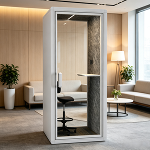Cabina Telefonica Insonorizzata, Stanza Acustica per Isolamento, Cabina per Registrazione Telefonica, Pod Insonorizzato per Ufficio - Product Image 1
