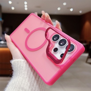 Funda Magnética para Teléfono con Soporte de Lente Metálico Invisible para Samsung S24 S25 Ultra A36 A56, Fundas Móviles Anticaídas - Product Image 6