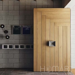 Porta Pivotante de Entrada de Segurança em Madeira Sólida com Isolamento Acústico e Antifurto em Liga de Alumínio Luxuosa - Product Image 4