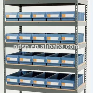 Plastic Shelf Bin Various Sizes Warehouse Shelf Plastic Storage Bins With Dividers