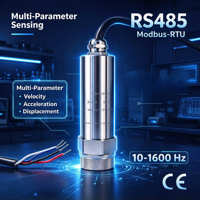 Sensor Suhu Getaran 3-Axis Baja Tahan Karat 304L DC9-28V RS485 Transmitter Getaran OEM IP65 Kondisi Mesin