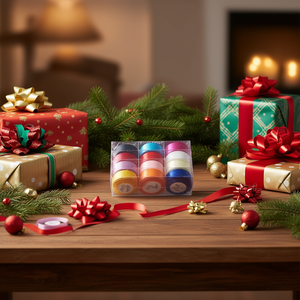 Nastri regalo MNJ di colori misti 2,5 cm x 22,5 m 12 pezzi colori assortiti per decorazioni di confezioni - Product Image 3