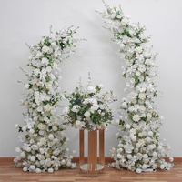 Décor de scène de mariage A-767, arche de fleurs artificielles roses, chemin de table pour la remise des diplômes, la fête des mères, Noël, le Nouvel An et autres événements