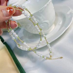 Collier en perles baroques d'eau douce, nouveau, en gros, perles à double face, chaîne de perles légères, bijoux en perles pures - Product Image 2