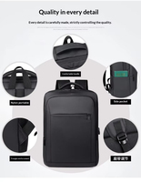 Mochila Personalizada para Computadora Portátil, Impermeable, para Uso Diario y al Aire Libre, con Forro de Poliéster Resistente, Cierre de Cremallera y Puerto USB