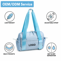 Sac de sport imperméable en gros avec compartiment sec/humide, sangle réglable pour femme, idéal pour le fitness, le yoga, les voyages, sac à bandoulière