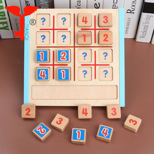 Nombre personnalisé apprentissage éducatif <span class=keywords><strong>puzzle</strong></span> enfants jeu de logique jouet enfants en bois <span class=keywords><strong>sudoku</strong></span> - Product Image 1