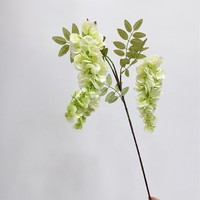 Composition florale artificielle réaliste de glycine longue suspendue, décoration de plafond pour la maison, accessoires de mariage, fleurs en soie artificielle