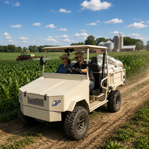 RWD-EUTV 2WD/4WD Switchable Dual Motor Heavy Duty Farm Orchard Off Road Side by Utility Vehicle Dual PMSM Motors (4kW Front + 6k - Product Image 4