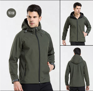 Vente chaude Mince Imperméable Coupe-Vent D'hiver Manteau <span class=keywords><strong>De</strong></span> Montagne Chaud <span class=keywords><strong>Polyester</strong></span> Polaire Doublé Veste avec Fermeture À Glissière pour L'extérieur - Product Image 2