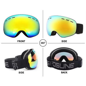 Lunettes de ski design OEM, grandes, anti-buée, polarisées, étiquette, lunettes de sport de neige, coupe-vent, lunettes de ski de course, logo personnalisé - Product Image 2