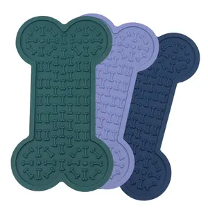 Atacado china fornecedor cão lamber pad pet lento alimentador tigela silicone pet feeding mat