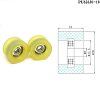 Rouleau recouvert de polyuréthane de diamètre 22 mm, 5x22x5, 5x22x7, 5x22x9, 6x22x5, 6x22x6, 6x22x7, 8x22x5, 8x22x7, roue de poulie en polyuréthane