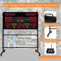 Papan Skor Digital LED Besar 1 Meter YIZHI Multisports Bekas untuk Bola Basket, Sepak Bola, Bola Voli, Bulu Tangkis, Tenis Meja