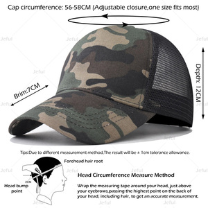 Bán Buôn Ngụy Trang Snapback Trucker Mũ Tùy Chỉnh Thêu Logo 5 Bảng Điều Chỉnh Cao Vương Miện Bông Một Khung Lưới Trở Lại Mũ Bóng Chày - Product Image 3