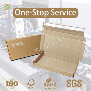 Boîtes d'expédition en carton ondulé avec insert cosmétique personnalisé, bande de déchirement, pour l'emballage - Product Image 1