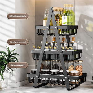 Étagère de rangement multifonctionnelle, imperméable, écologique, <span class=keywords><strong>moderne</strong></span>, pour fruits et légumes, en métal, à plusieurs niveaux, pour le transport et le rangement - Product Image 1