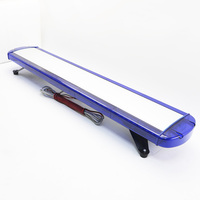 Barre lumineuse d'avertissement d'urgence étanche BIAOCHI de 47 pouces, bleue, à montage sur toit, avec gyrophare LED pour véhicule, sirène et haut-parleur 12V DC