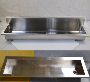 Tùy Chỉnh Dài Rửa Máng Rửa Tay 304 Thép Không Gỉ Chìm Cho Các Trường Học Nhà Máy Ngoài Trời Công Nghiệp Tường Núi Tiện Ích Bồn Rửa - Product Image 3
