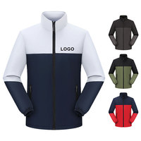 Vestes à col montant personnalisées, vêtements de travail d'hiver, vêtements d'entreprise, vêtements de sport de plein air, veste en laine coupe-vent pour hommes