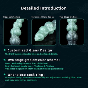 YOCY Funda de Silicona para Pene con Nudo Grande, Extensor de Pene, Anillo para el Pene, Retrasa la Eyaculación, Estimulador Vaginal, Juguete Sexual para Hombres - Product Image 4