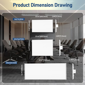 ไฟเบย์เชิงเส้นสูงแบบหรี่ไฟ80W 110W 165W 220W 225W 300W 70 W การติดตั้งแบบแขวน13000lm เหล็ก SMD2835คลังสินค้า - Product Image 3