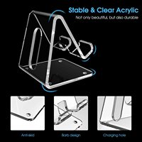Support de téléphone portable Transparent et épais, accessoires de bureau à domicile, personnalisé en acrylique pour téléphone portable