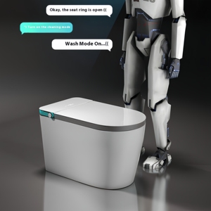 Inodoro eléctrico inteligente para bidé, inodoro sanitario de cerámica con drenaje de trampa en S, Control remoto, inodoro inteligente automático para Baño - Product Image 3