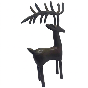 Figurine de renne moderne en aluminium, sculpture de cerf de Noël pour table, décoration artisanale pour la maison - Product Image 3