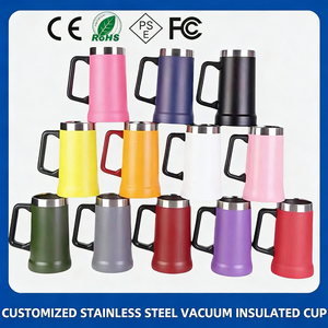 Mug à bière réutilisable écologique en acier inoxydable de 700 ml, gobelet pour boissons chaudes et froides - Product Image 3