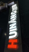 Enseigne lumineuse LED extérieure personnalisée à lettres frontales, cadre en acier inoxydable, panneau en acrylique, murale, télécommandée, pour bureaux/boutiques/mariages/bâtiments