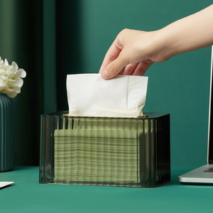 Yaratıcı doku kutusu özelleştirilmiş plastik şeffaf doku kutusu moda plastik peçete kutusu için özel sıcak satış peçete tutucu masa - Product Image 1