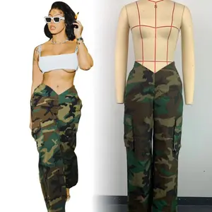 2023 boutique S-2XL camouflage imprimé à la mode bal mode pantalon cargo femmes pantalons