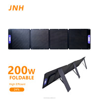 Panneau solaire pliable 200W avec indicateur d'angle ETFE 4 volets 22,23V 9A pour camping léger et bivouac de nuit